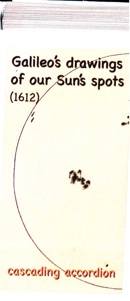 Galileo's Drawings of our Sun's Spots (1612)
